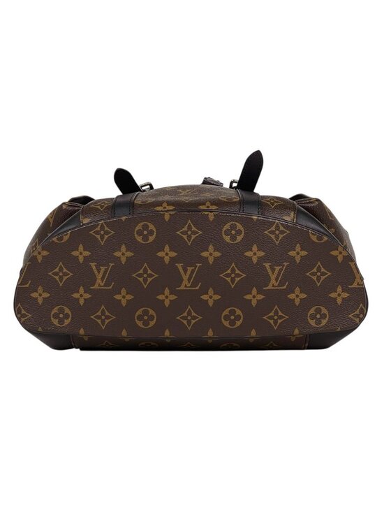Louis Vuitton Christopher MM Backpack Monogram Macassar Brown Noir